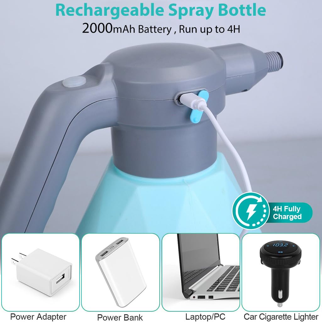 HASTHIP 2L Electric Watering Can for Plants with Gimbaled Nozzle, Automatic Plant Garden Water Can with USB Cable, Gardening Watering Pump Sprayer for Plants, Flowers HASTHIP 2L Electric Watering Can for Plants with Gimbaled Nozzle, Automatic Plant Garden Water Can with USB Cable, Gardening Watering Pump Sprayer for Plants, Flowers